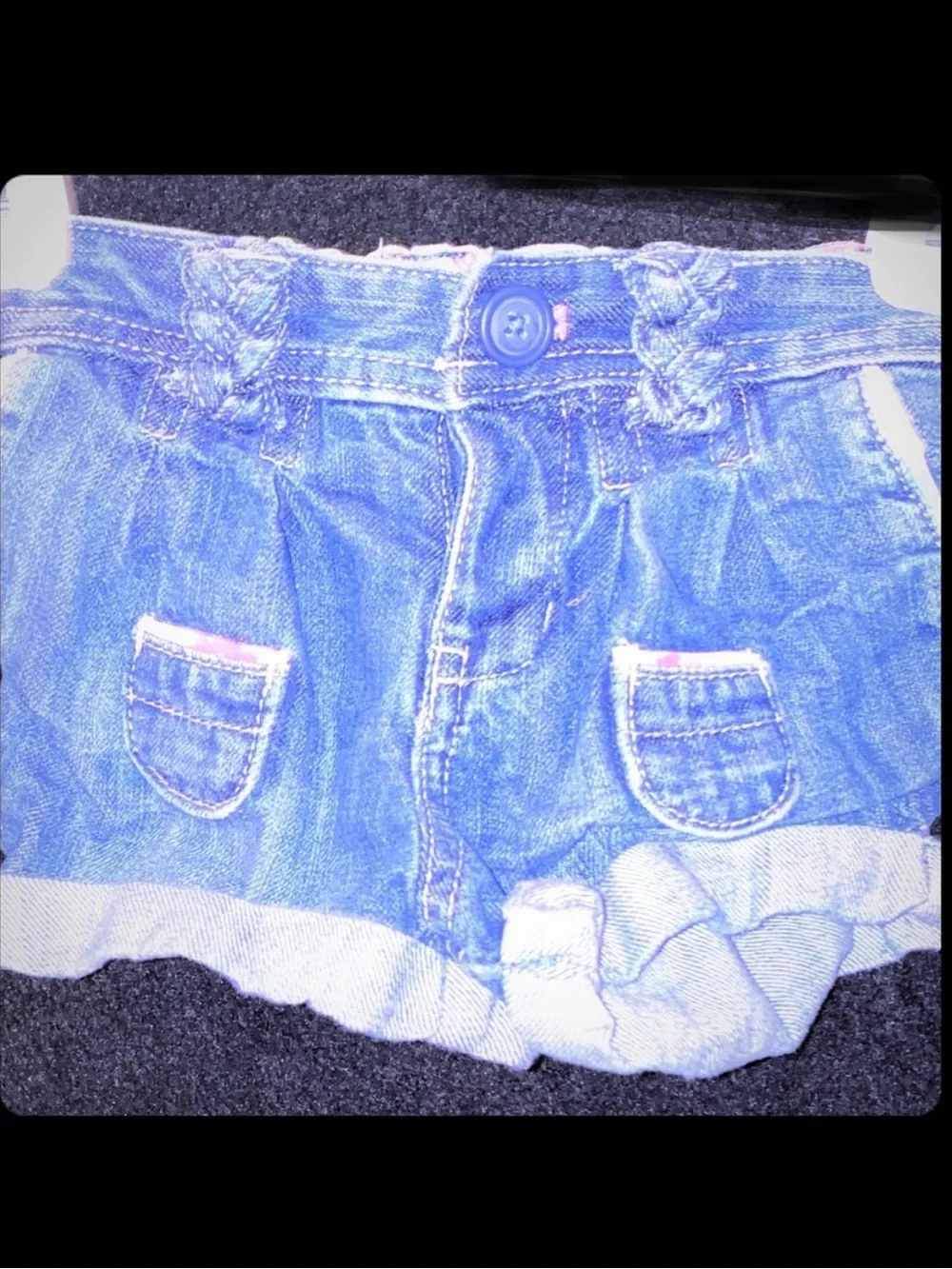 💞 Baby & Toddler Girls Size 3-6 Months GAP Blue Denim Jean Shorts